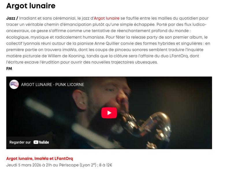 Disque Argot Lunaire - Le Petit Bulletin